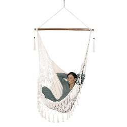 Sitzh�ngematte HANG OUT, beige - Werbeartikel