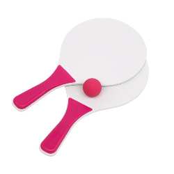 Beachball-Set SUMMER FEELING, pink-wei� - Werbeartikel