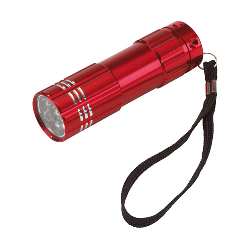 LED-Taschenlampe POWERFUL, rot - Werbeartikel