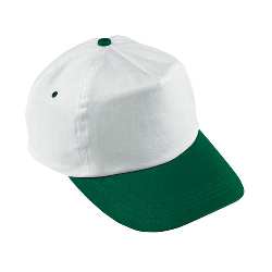 5-Panel-Cap ATHLETE, wei�-gr�n - Werbeartikel
