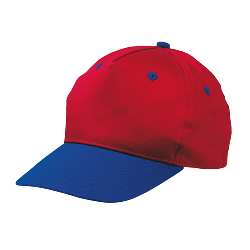 5-Panel-Cap f�r Kinder CALIMERO, rot-blau - Werbeartikel