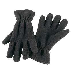 Polar-Fleece-Handschuhe ANTARCTIC, schwarz - Werbeartikel