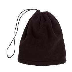 Fleece-Schalm�tze VARIOUS, schwarz - Werbeartikel