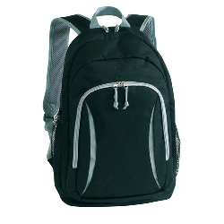 Rucksack AFRICA, schwarz-grau - Werbeartikel