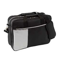 Laptoptasche MEETING, schwarz-grau - Werbeartikel