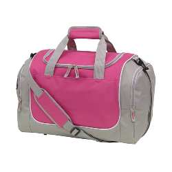 Sporttasche GYM, grau-pink - Werbeartikel
