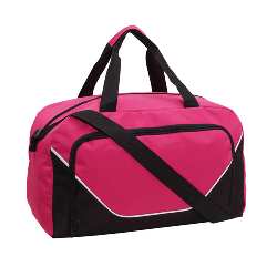 Sporttasche JORDAN, schwarz-pink - Werbeartikel
