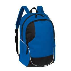 Rucksack CURVE, blau-schwarz - Werbeartikel