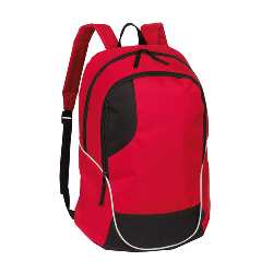 Rucksack CURVE, rot-schwarz - Werbeartikel
