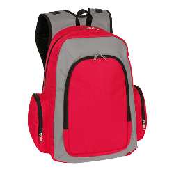 Rucksack URBAN, grau-rot - Werbeartikel