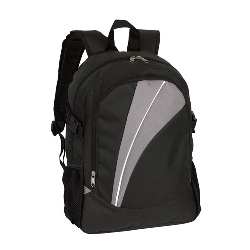 Rucksack STREAM, schwarz-grau - Werbeartikel