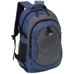 Rucksack HIGH-CLASS, blau-grau - Werbeartikel
