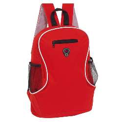 Rucksack TEC, schwarz-rot - Werbeartikel