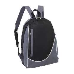 Rucksack POP, grau-schwarz - Werbeartikel