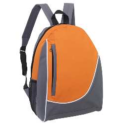 Rucksack POP, grau-orange - Werbeartikel