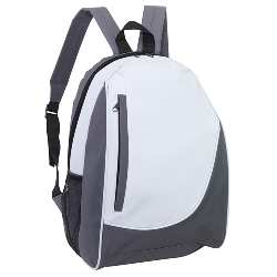 Rucksack POP, grau-wei� - Werbeartikel