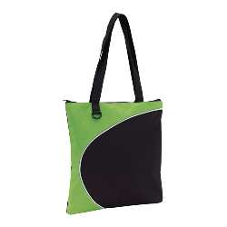 Shopper STYLE, hellgr�n-schwarz - Werbeartikel