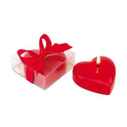 Kerze SWEETHEART, rot - Werbeartikel