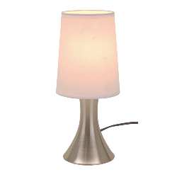 Tischlampe TOUCH ME, silber-wei� - Werbeartikel