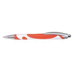 Kugelschreiber MODERN, orange-wei� - Werbeartikel