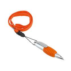 Kugelschreiber TWISTER, orange-silber - Werbeartikel