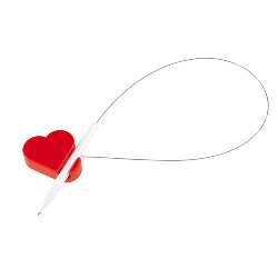 Stiftehalter HEART BREAKER, rot-wei� - Werbeartikel