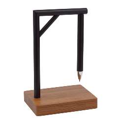 Stifthalter GIBBET, braun-schwarz - Werbeartikel