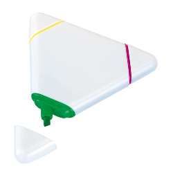 Dreieckiger Textmarker MARK IT, wei� - Werbeartikel
