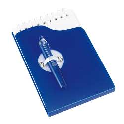 Notizbuch SCRIPT, blau - Werbeartikel