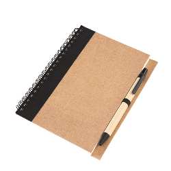 Notizringbuch RECYCLE, schwarz - Werbeartikel