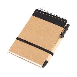 Notizringbuch RECYCLE, schwarz - Werbeartikel