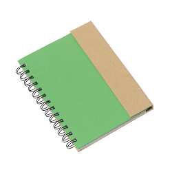 Notizbuch MAGNY, gr�n-natur - Werbeartikel