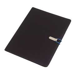 Dokumentenmappe SESSION, blau-schwarz - Werbeartikel
