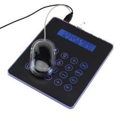 Beleuchtetes Mousepad HOVER, schwarz - Werbeartikel