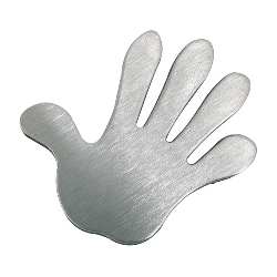 Memomagnet SHAKE HANDS, silber - Werbeartikel