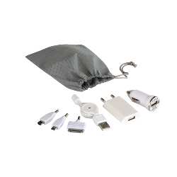 Ladeset SUPER CHARGE, wei� - Werbeartikel
