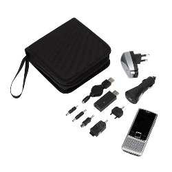 Handyladeger�te-Set COMPLETE, schwarz - Werbeartikel