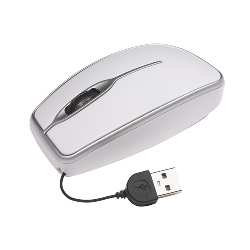 Optische Laptop-Mouse HIDDEN, wei� - Werbeartikel