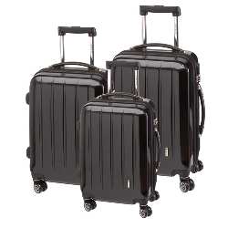 3-tlg. Trolley-Set LONDON, schwarz - Werbeartikel