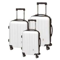 3-tlg. Trolley-Set LONDON, wei� - Werbeartikel