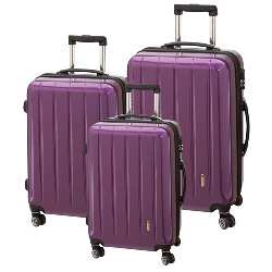 3-tlg. Trolley-Set LONDON, lila - Werbeartikel