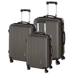 3-tlg. Trolley-Set LONDON, carbon - Werbeartikel