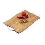 Schneidebrett BAMBOO-GRIP, braun - Werbeartikel