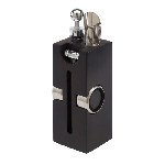 Weinset PLEASURE, schwarz-silber - Werbeartikel