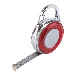 Ma�band DISTANCE, rot-silber - Werbeartikel