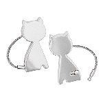 Schl�sselanh�nger GATO, silber - Werbeartikel