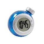 Tischuhr DEEP BLUE, blau-silber - Werbeartikel