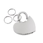 Schl�sselanh�nger HEART, silber - Werbeartikel