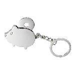Schl�sselanh�nger CHAMBA, silber - Werbeartikel