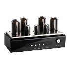 Tischuhr AMPLIFY, schwarz-silber - Werbeartikel